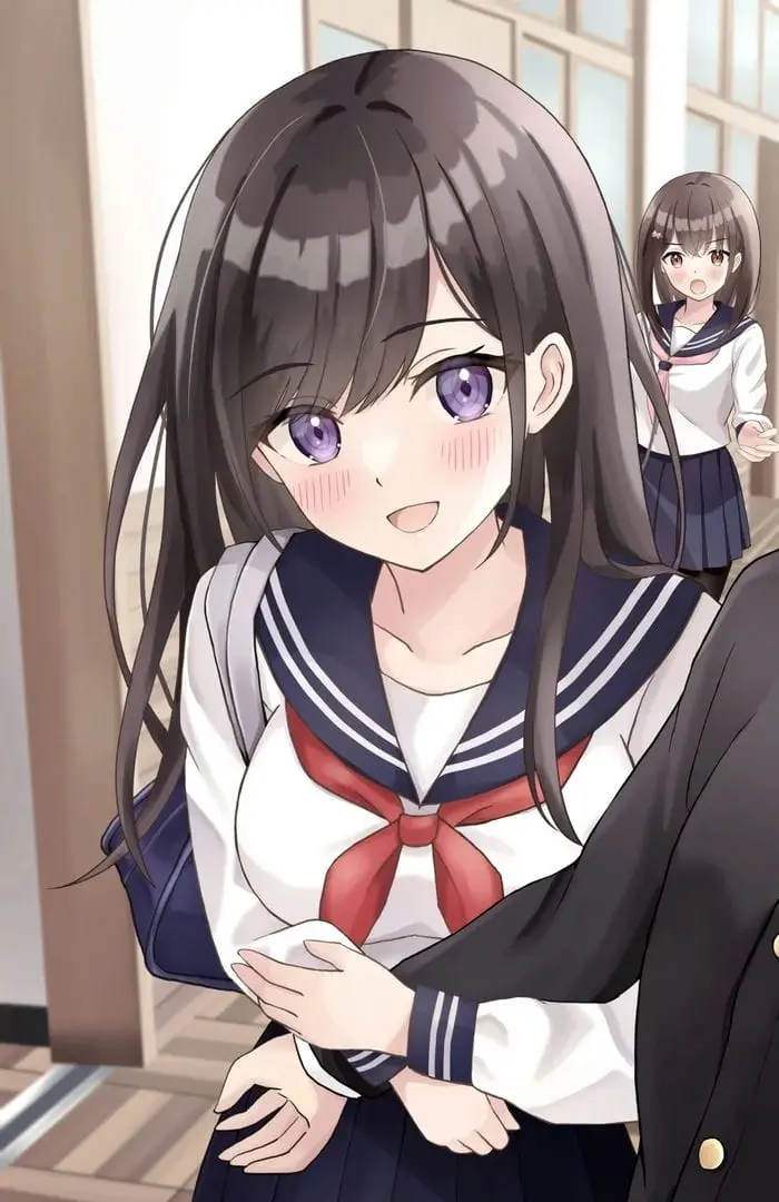 Nữ sinh anime dễ thương hình vẽ hoạt hình nhật bản xinh xắn