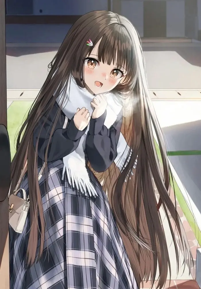 Nữ sinh anime dễ thương hình vẽ hoạt hình xinh xắn đáng yêu