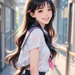 Nữ sinh anime dễ thương tươi tắn vẻ đẹp trong sáng hồn nhiên