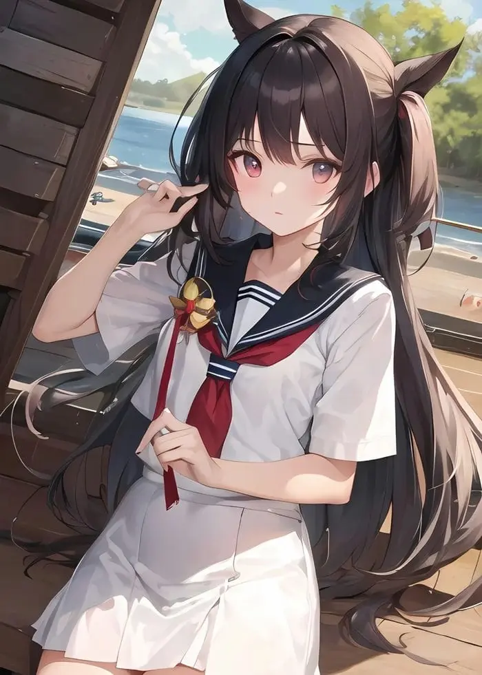 Nữ sinh anime xinh tươi vẻ đẹp học trò dịu dàng đáng yêu