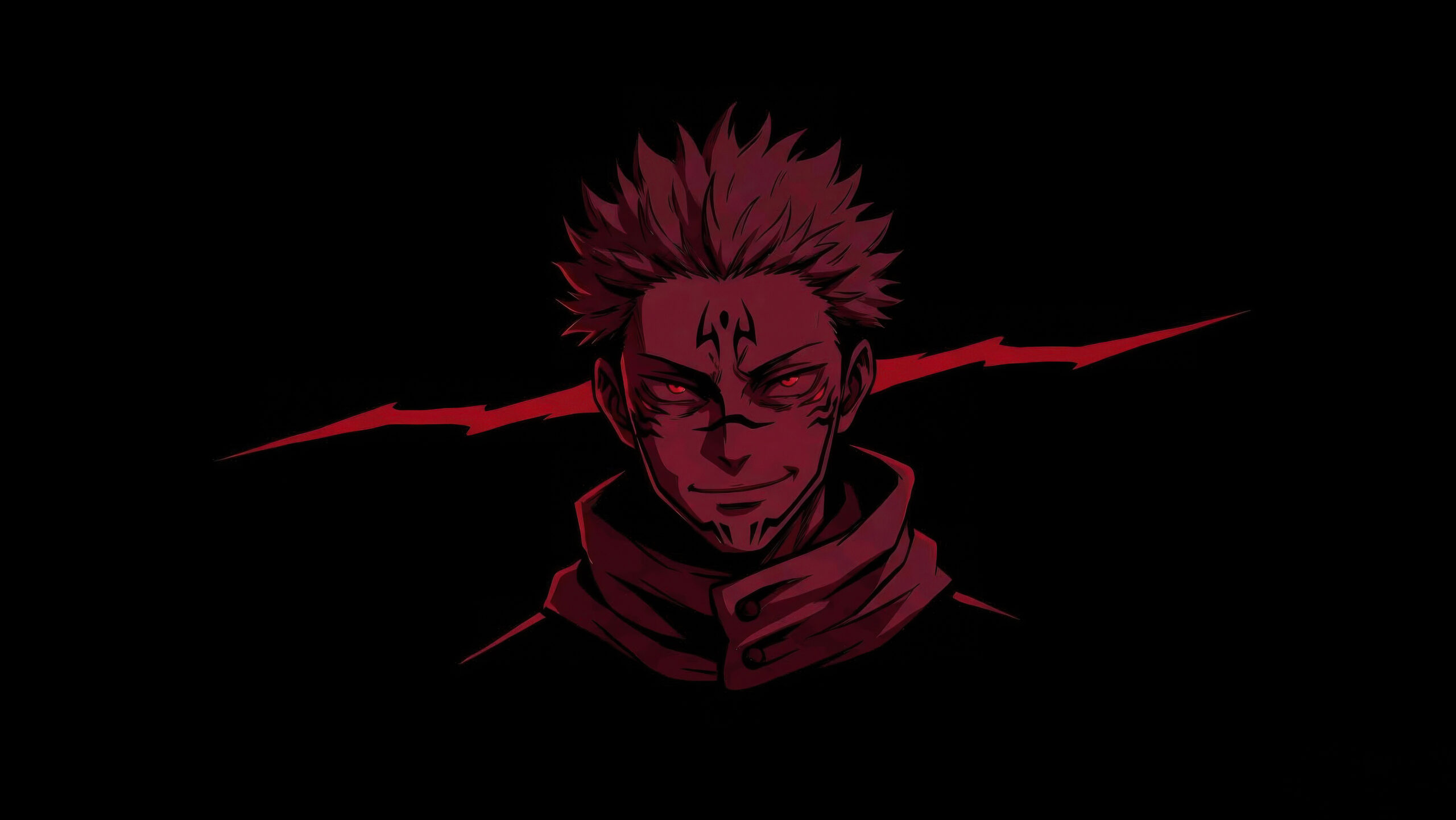 Sukuna ryomen trong hình ảnh anime với ánh mắt sắc bén thể hiện sức mạnh hủy diệt đáng kinh ngạc