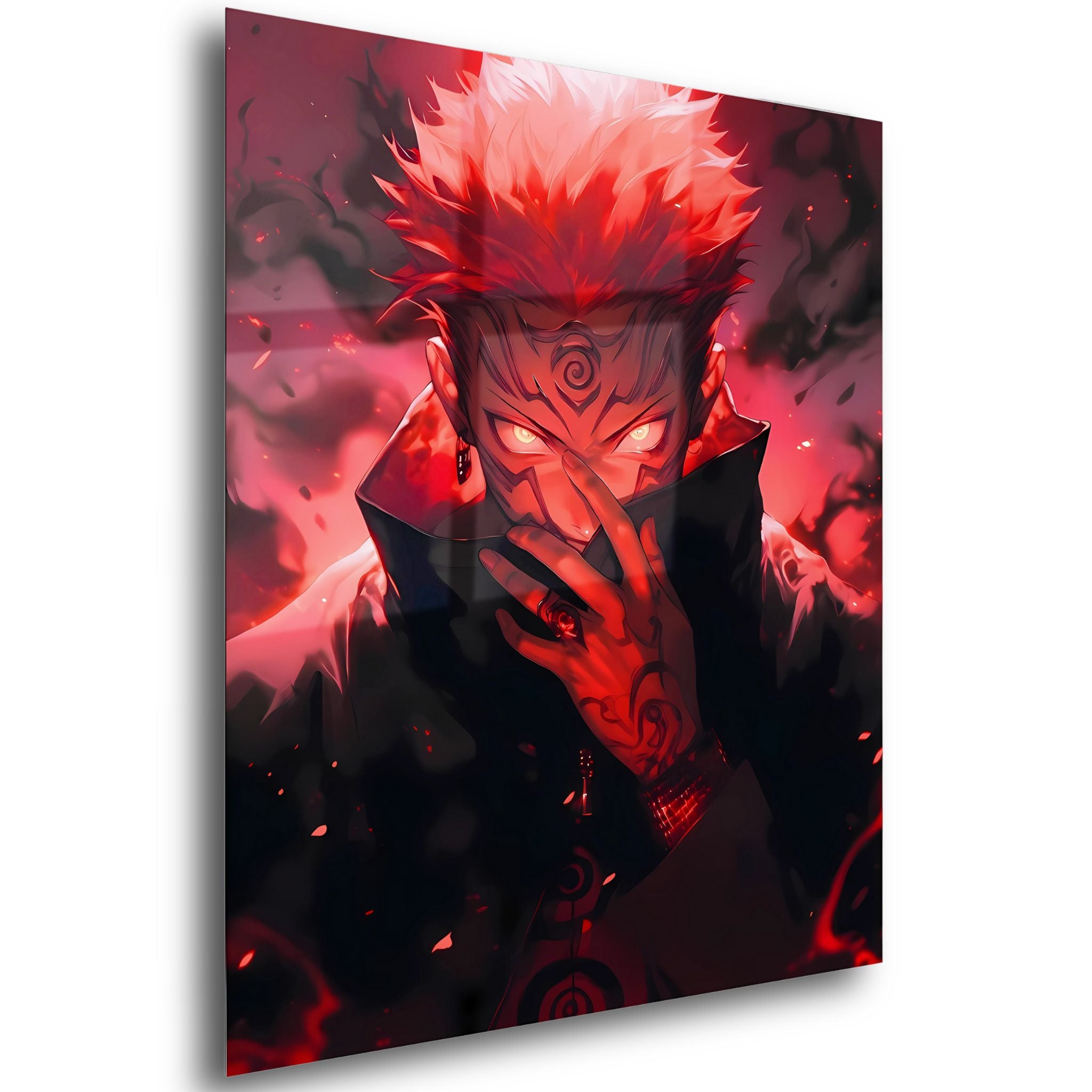 Sukuna ryomen với ánh mắt sắc bén cùng vẻ ngoài ma quái trong hình ảnh anime ấn tượng