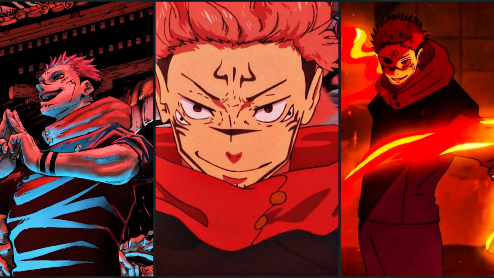 Sukuna ryomen với biểu cảm dữ tợ trong các hình ảnh anime jujutsu kaisen ấn tượng