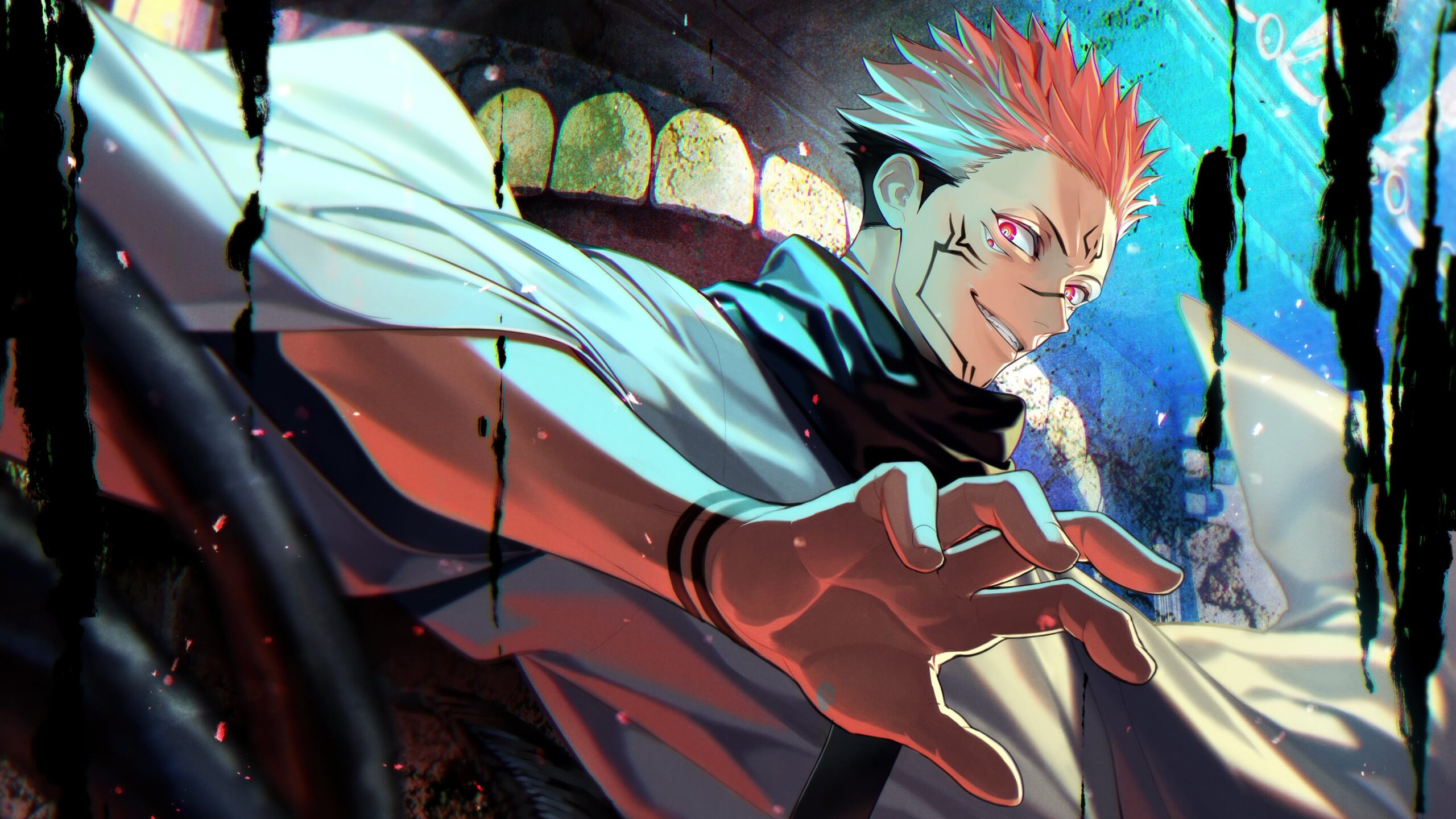 Sukuna ryomen với vẻ ngoài lạnh lùng quyền lực trong hình ảnh anime jujutsu kaisen ấn tượng
