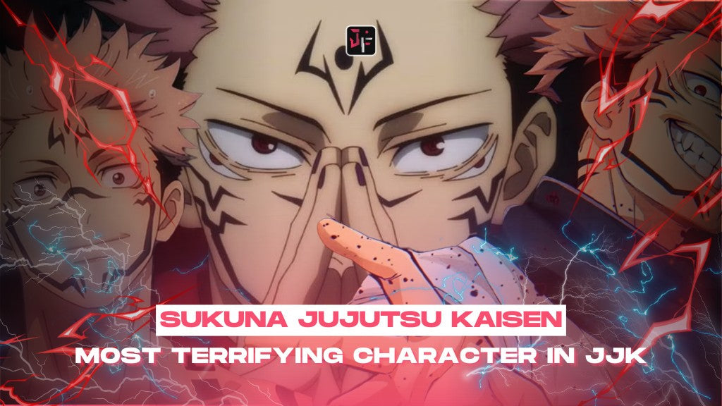 Sukuna từ jujutsu kaisen với ánh mắt sắc bén thể hiện sức mạnh hủy diệt đáng kinh ngạc