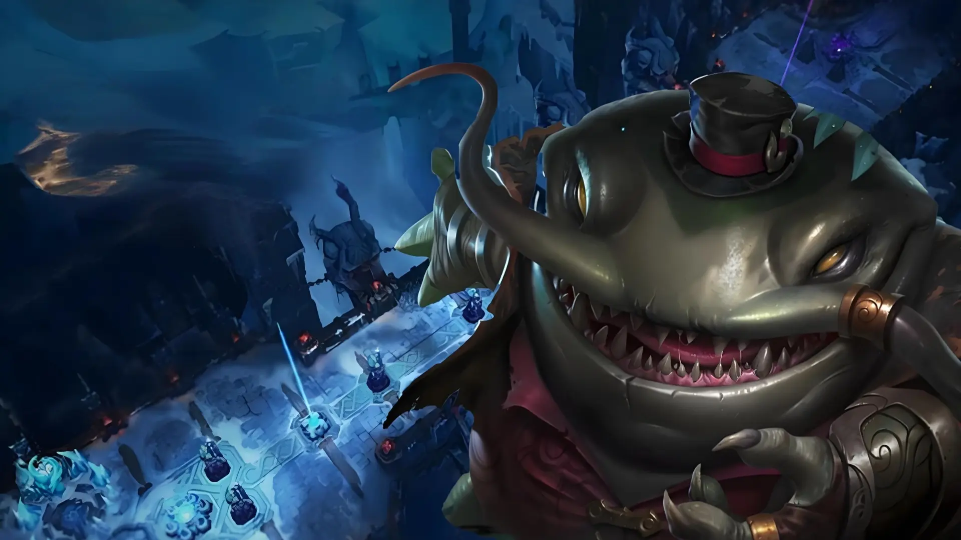 Tahm kench bức tranh quái vật sông runeterra tuyệt đẹp