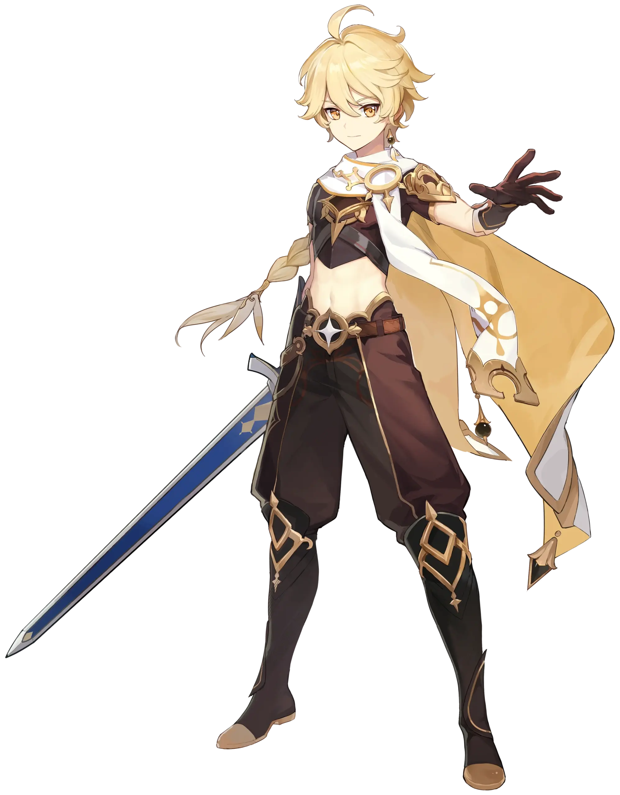 Aether phong cách anime genshin impact đầy quyền lực