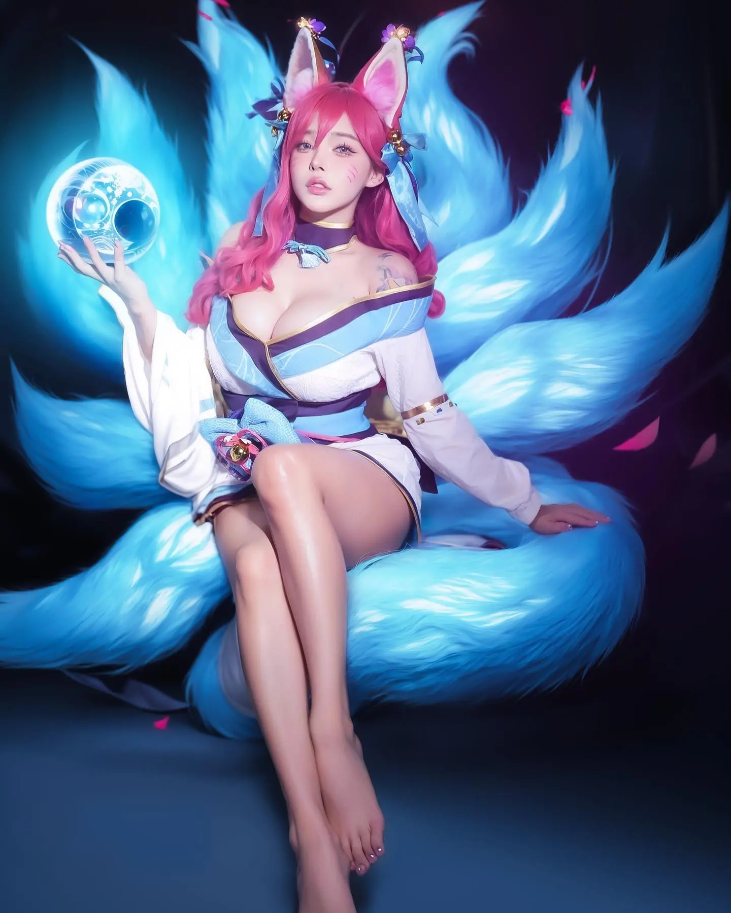 Ahri cosplay tuyệt đẹp với vẻ quyến rũ nổi bật