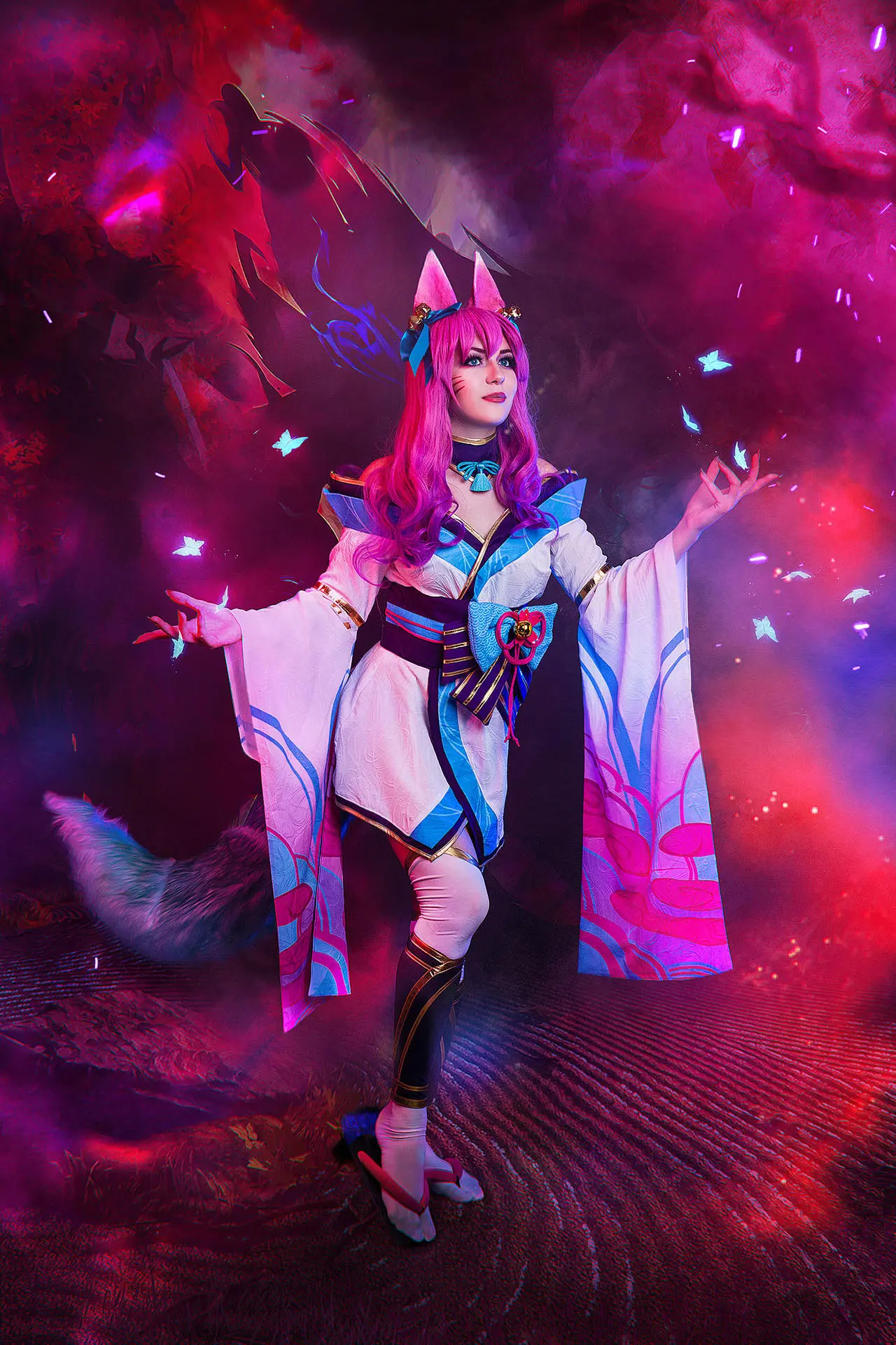 Ahrishiki cosplay tuyệt đẹp với trang phục kimono hoa văn