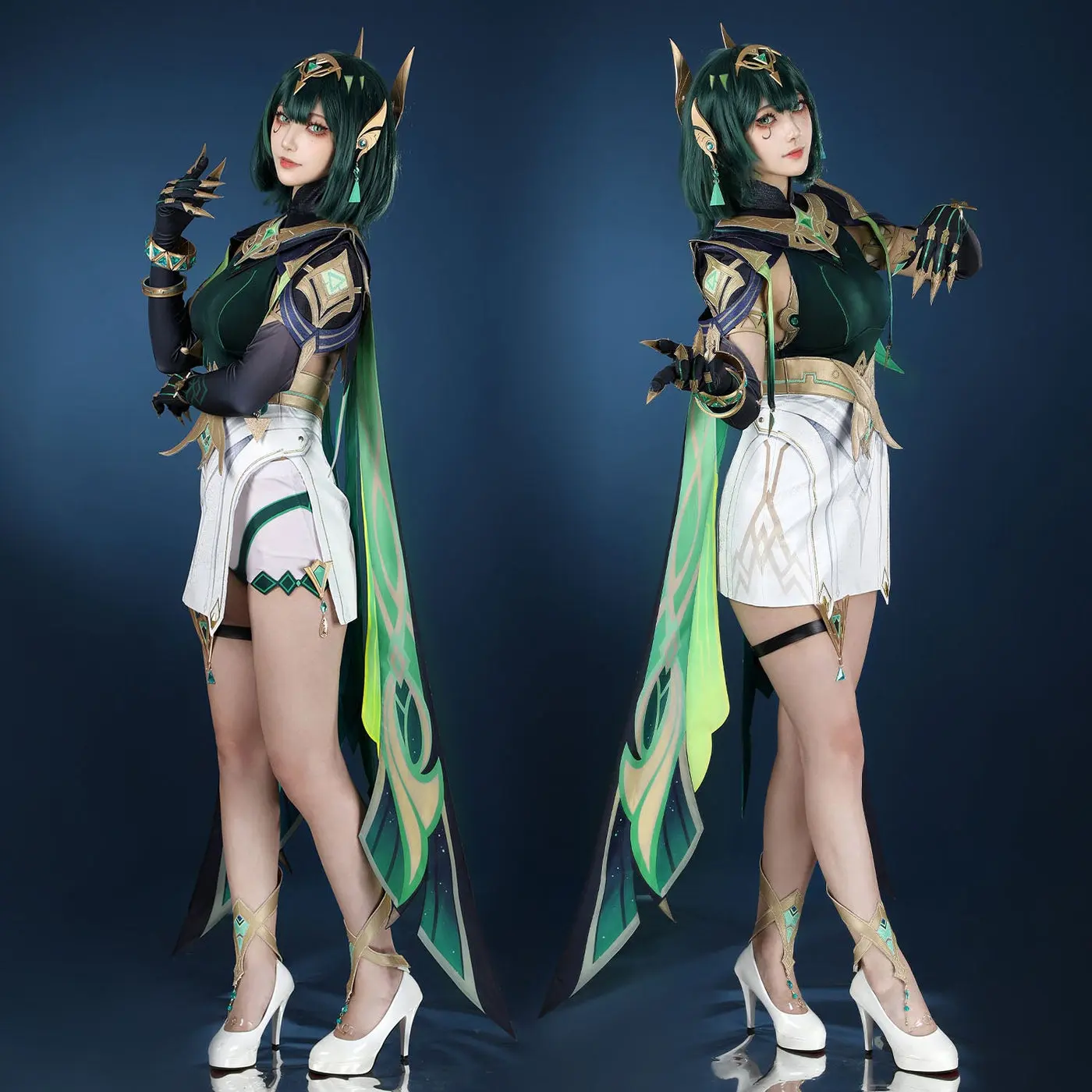 Aikouwu hóa thân thành keqing genshin impact cosplay