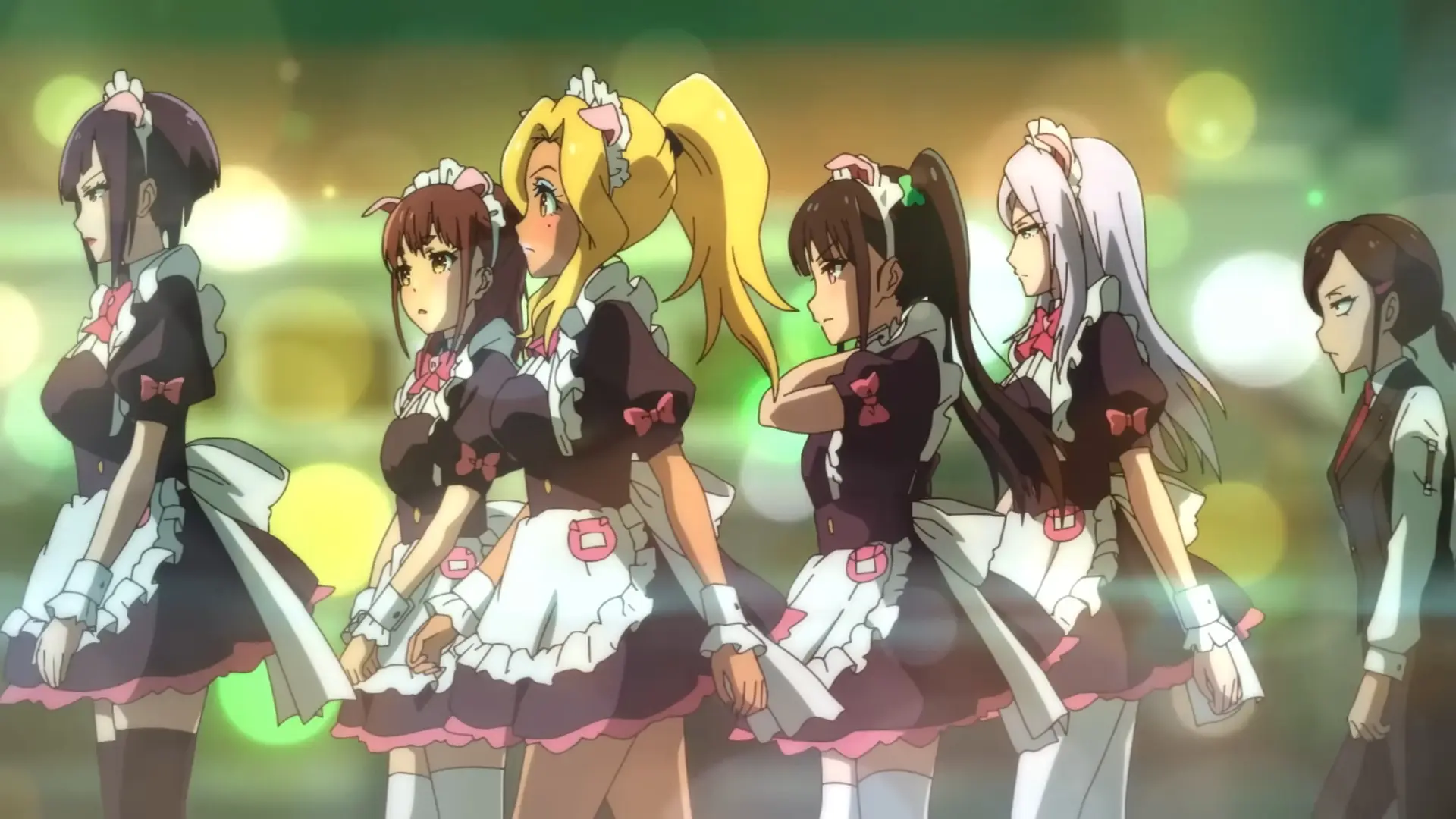 Ảnh anime cô gái phục vụ đáng yêu trong đồng phục