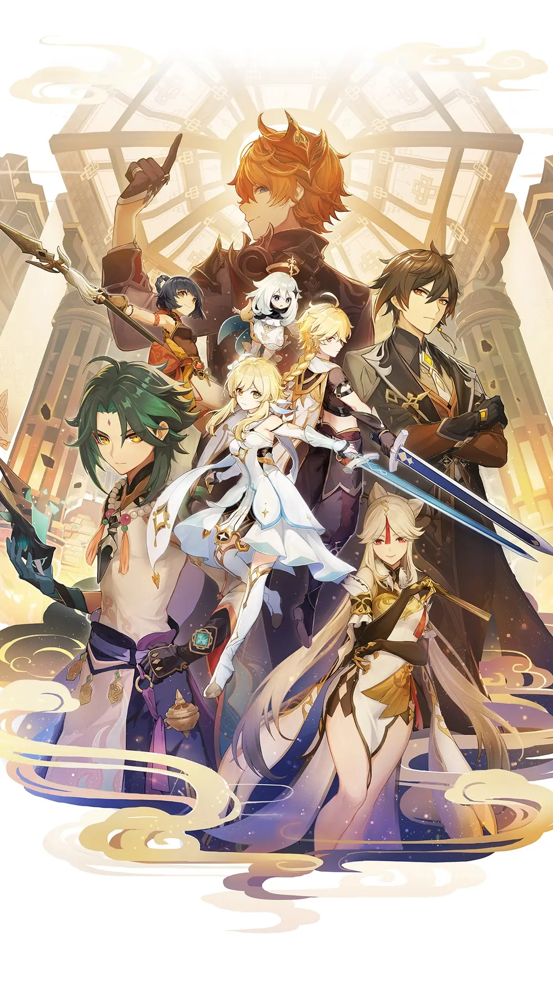 Ảnh anime genshin impact đội hình phong phú của những nhà lữ hành teyvat