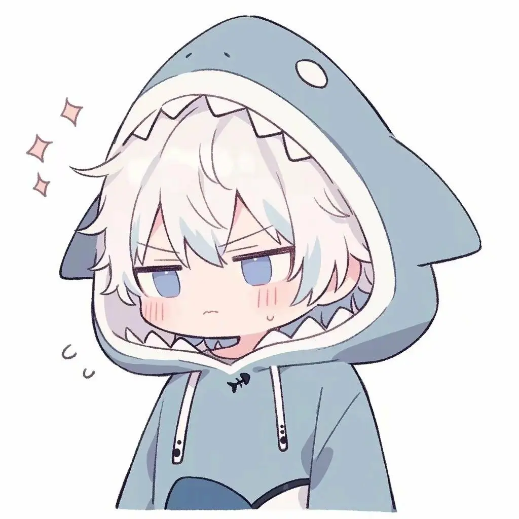 Chibi cá mập phong cách nhật bản dễ thương