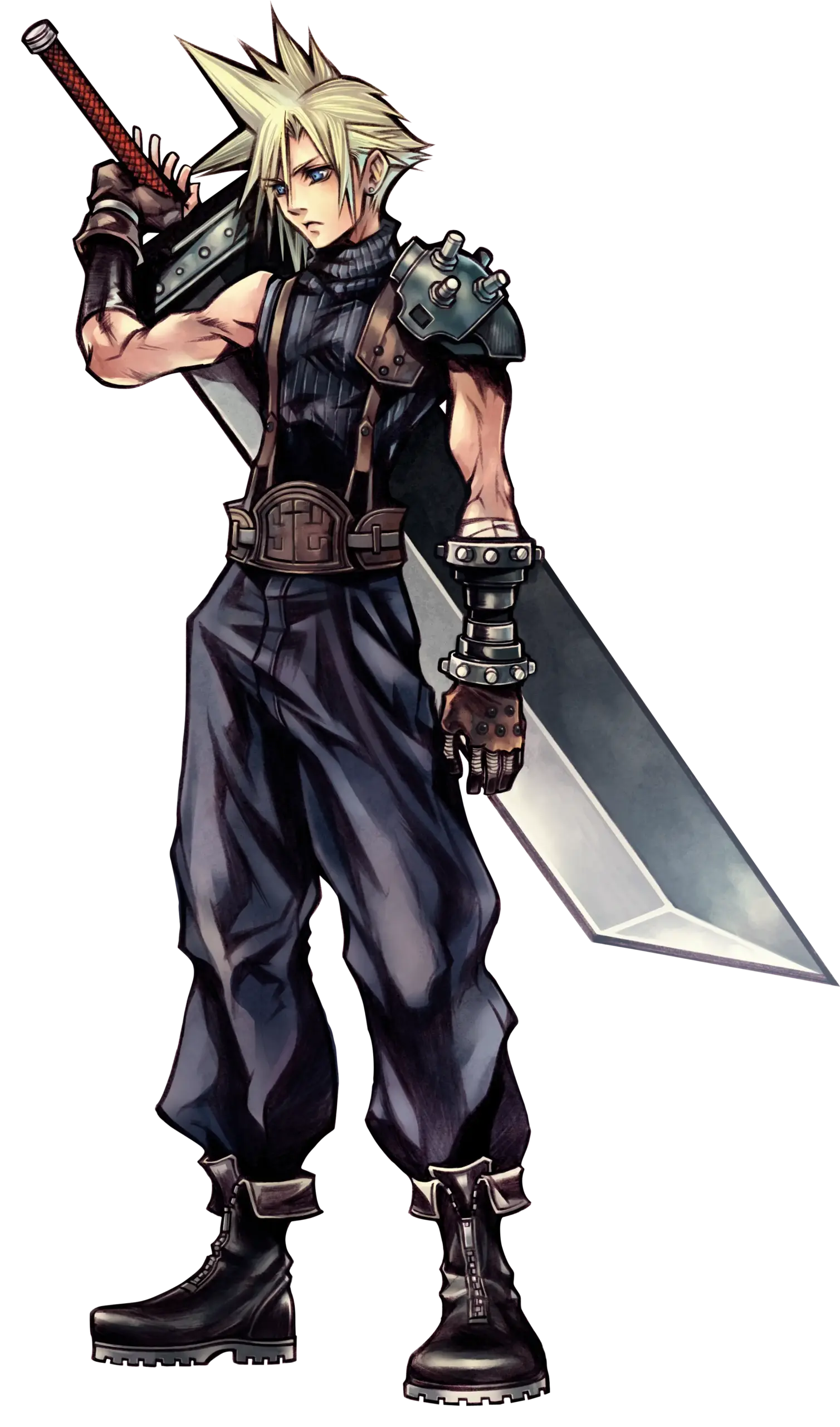 Cloud strife phong cách anime final fantasy vii