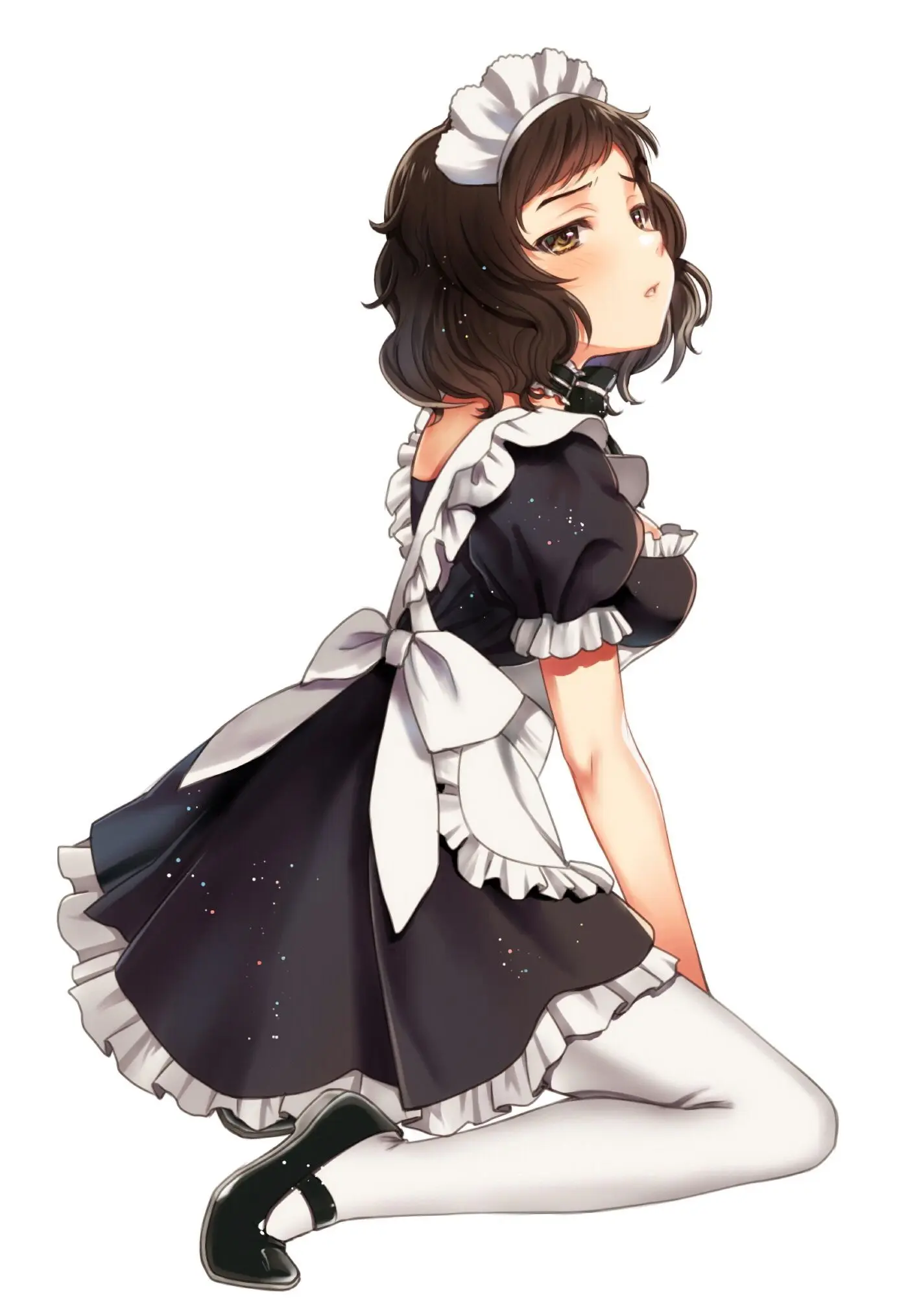 Cô gái anime diện đồng phục hầu gái dễ thương