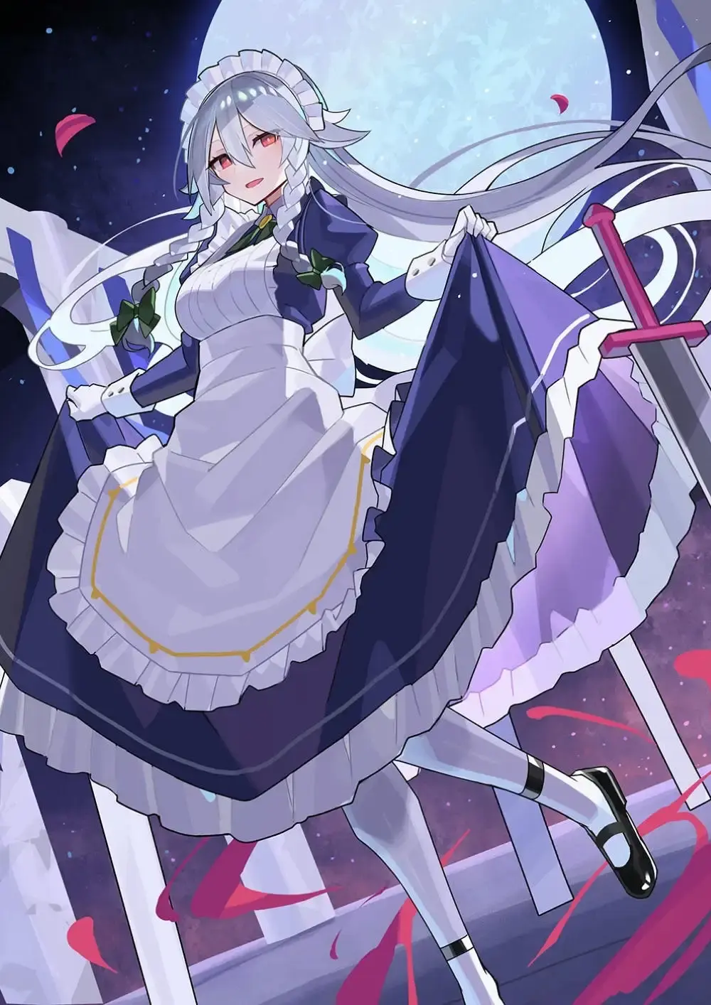 Cô gái anime diện trang phục nữ quản gia dễ thương