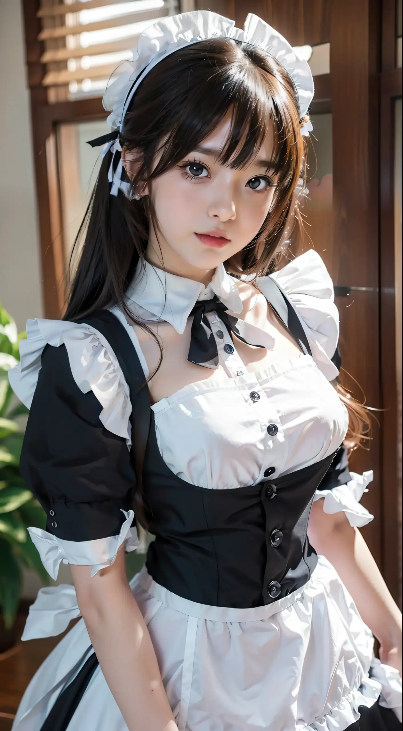 Cô gái anime diện trang phục nữ quản gia quyến rũ