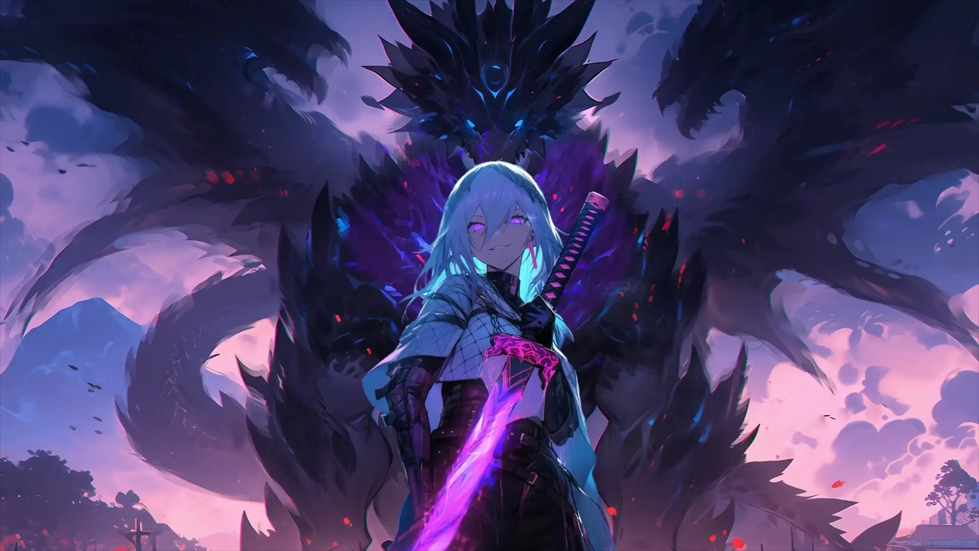 Nữ chiến binh và rồng anime hùng mạnh kiêu ngạo