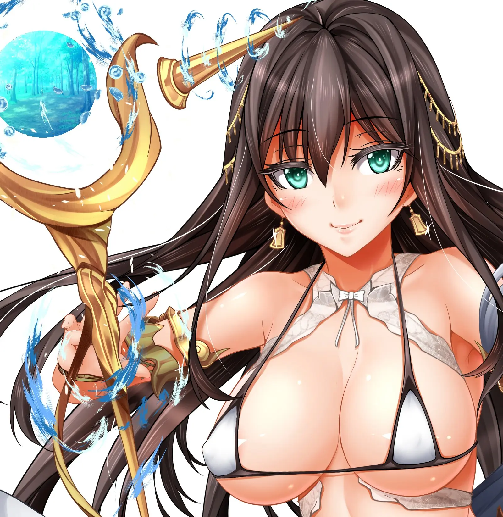 Nữ nhân vật anime diện bikini quyến rũ