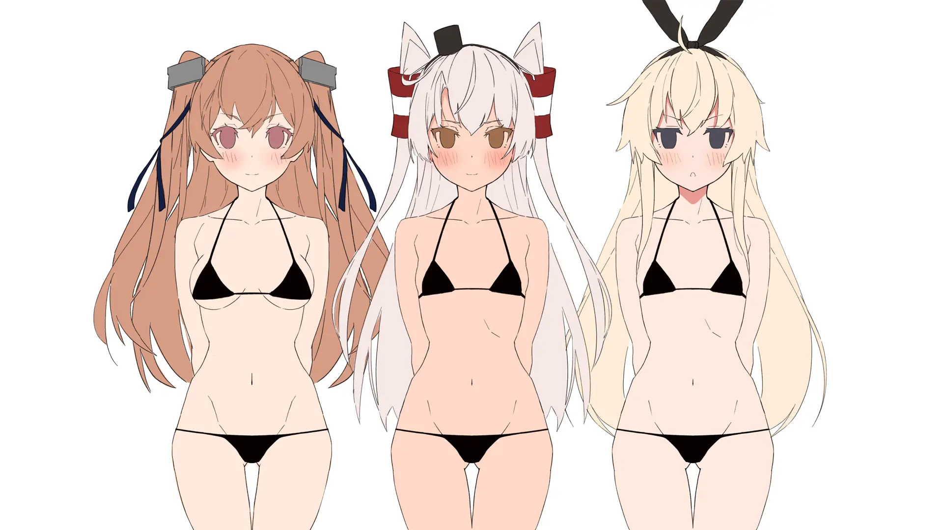 Nữ nhân vật anime diện bikini quyến rũ