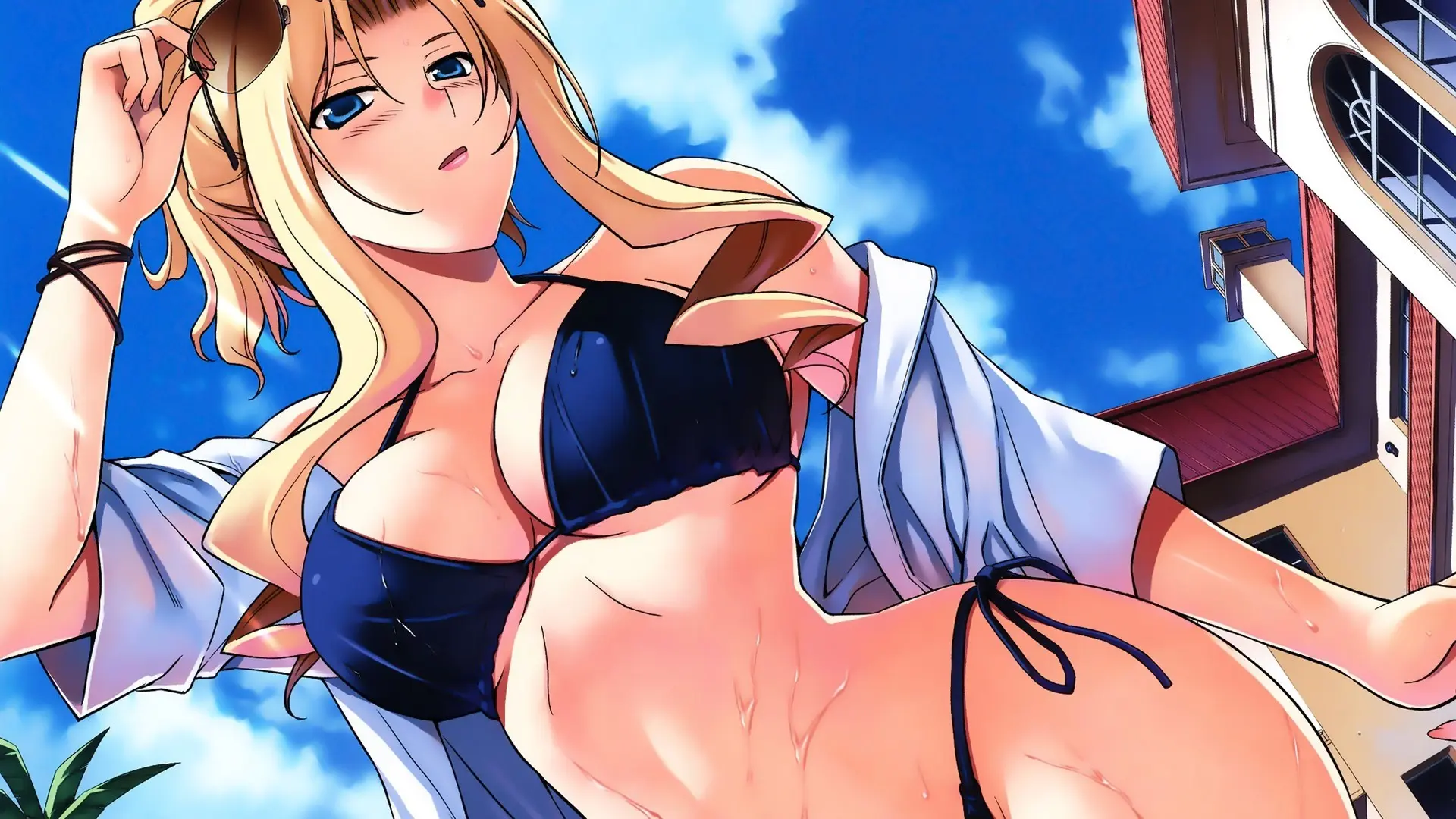 Nữ nhân vật anime diện đồ bơi mát lịm ngày hè