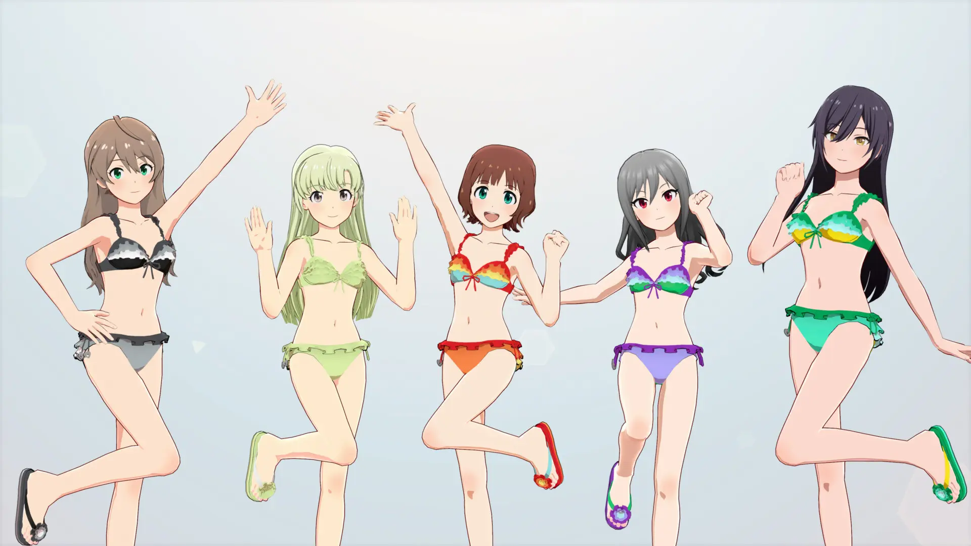 Nữ nhân vật anime diện đồ bơi mùa hè rực rỡ