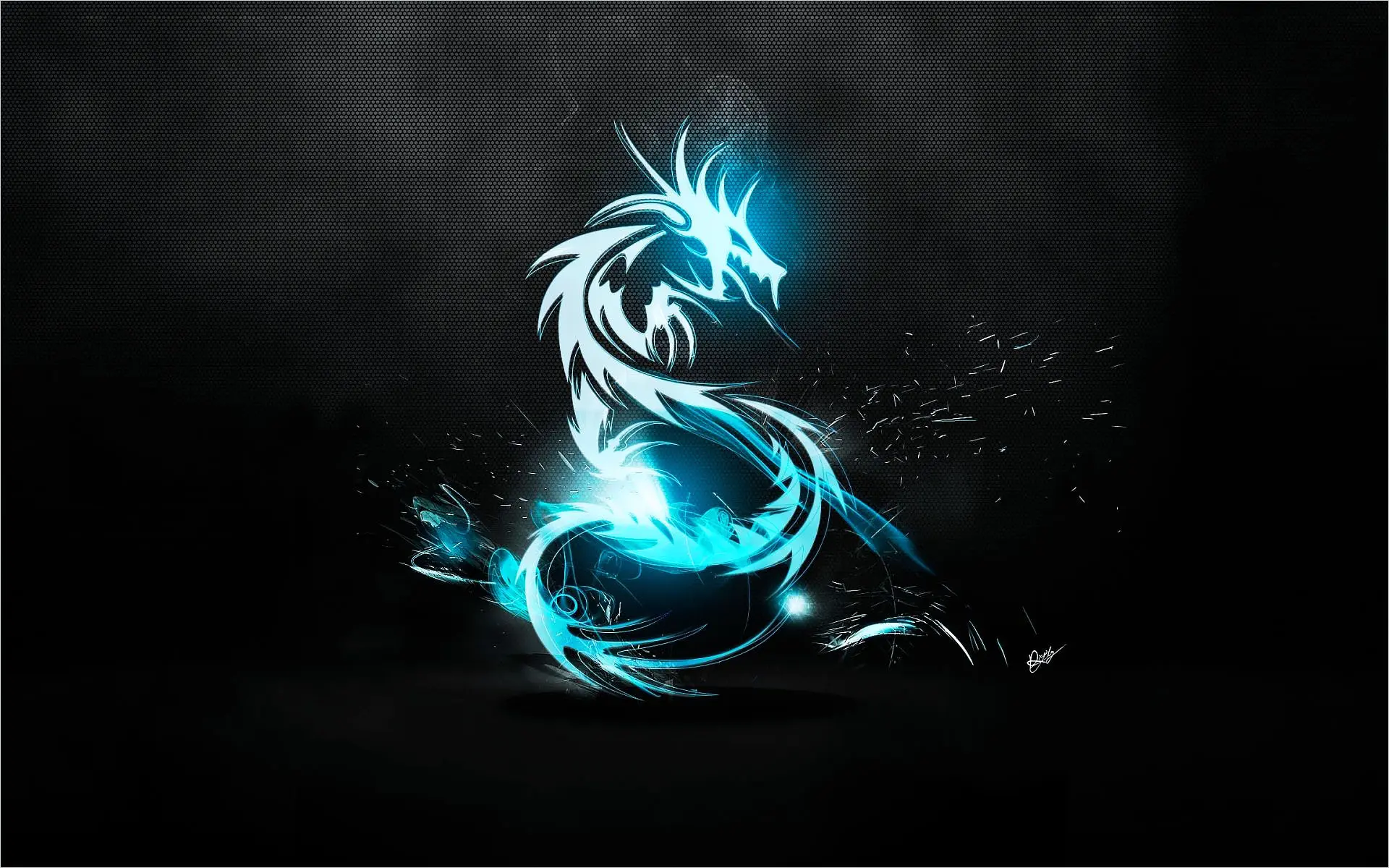 Rồng anime phát sáng tuyệt đẹp trong bóng tối huyền bí