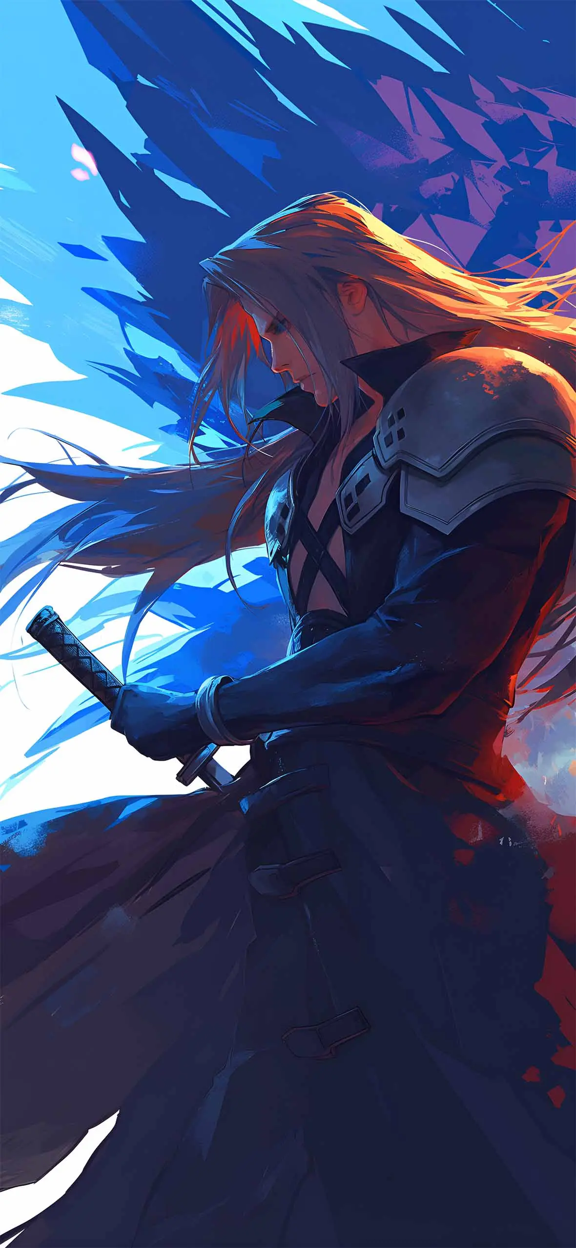Sephiroth anime fanart kiếm sĩ đẹp trai